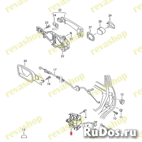 Замок передней левой двери для VW Skoda  Seat Привод передней левой двери для VW Touareg Touran Golf 5 Caddy Skoda Octavia Seat Toledo Altea 3D1837015 изображение 8