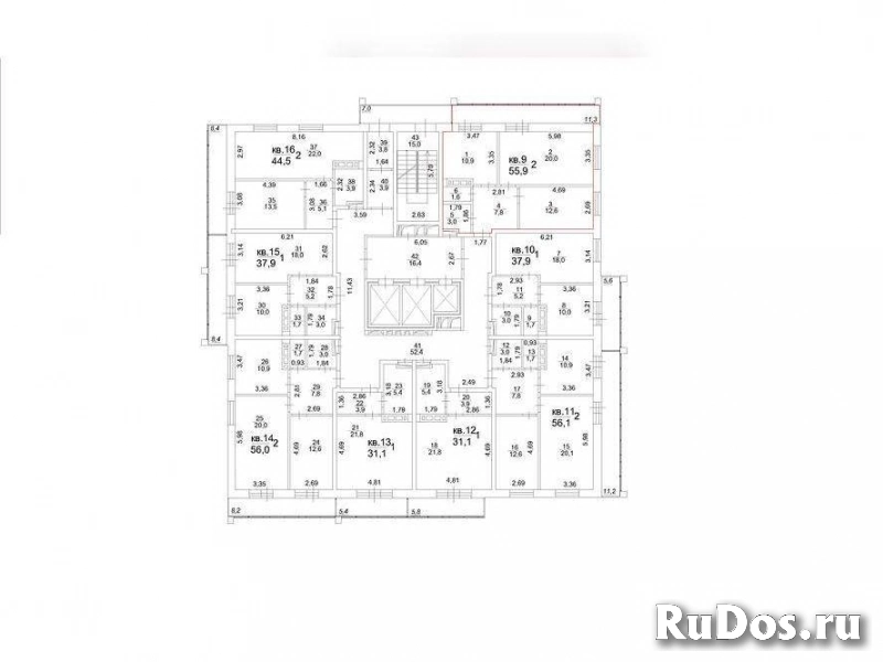 Продам 2 комнатную квартиру 55.9 м2 изображение 5