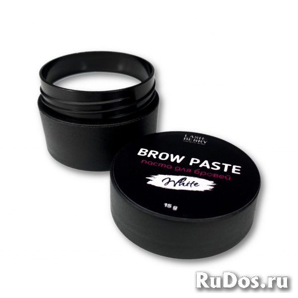Паста для бровей белая контурная LashBerry фото