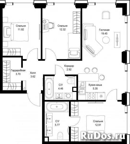 Продам 3 комнатную квартиру 82.42 м2 фотка