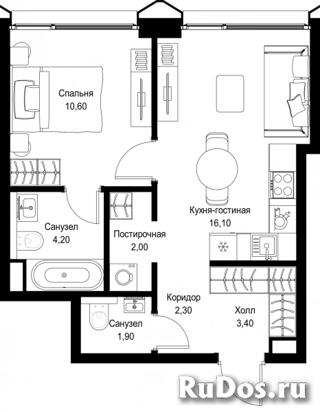 Продам 1 комнатную квартиру 40.5 м2 фотка