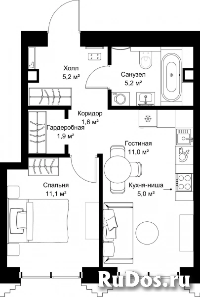 Продам 1 комнатную квартиру 41 м2 фотка