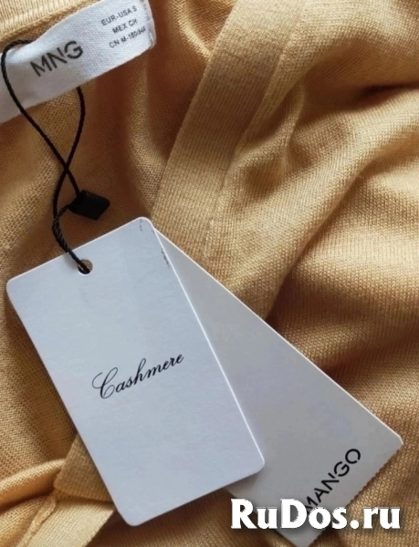 Новое платье  Mango, с кашемиром, миди, поло, с боковым разрезами изображение 5