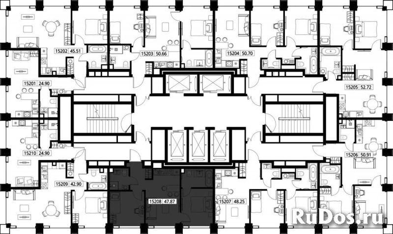 Продам 2 комнатную квартиру 47.87 м2 изображение 3