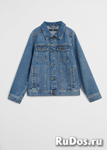 Куртка новая джинсовая Mango детская на мальчика синяя размер 152 фото