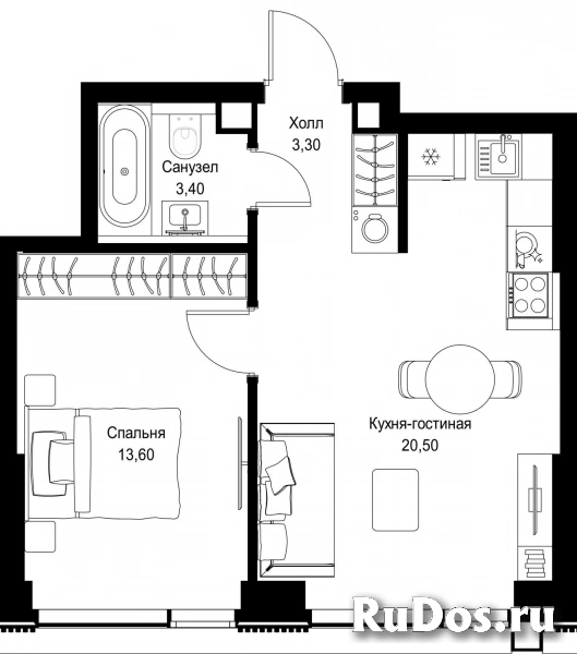 Продам 1 комнатную квартиру 40.8 м2 фотка