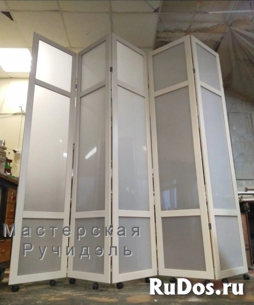 Высокая ширма, перегородка складная изображение 6
