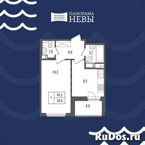 Продам 1 комнатную квартиру 33.4 м2 фотка