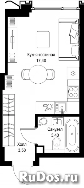 Продам 1 комнатную квартиру 24.3 м2 фотка