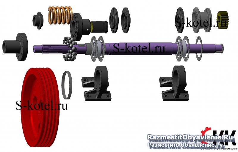 Вал приводной дробилки ДДЗ-4 и запчасти фотка