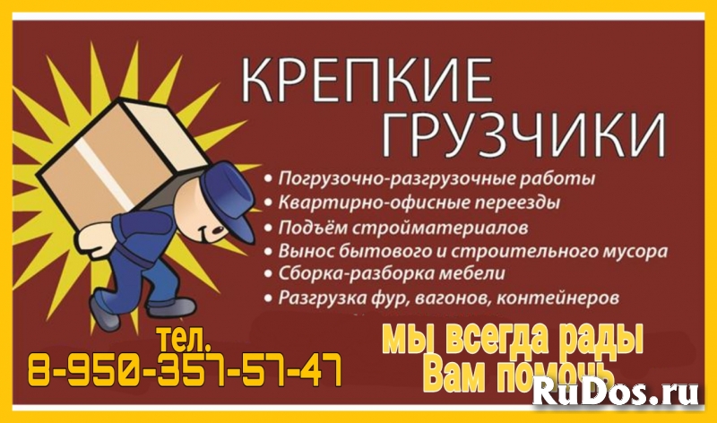 Крепкие грузчики, переезды недорого фото