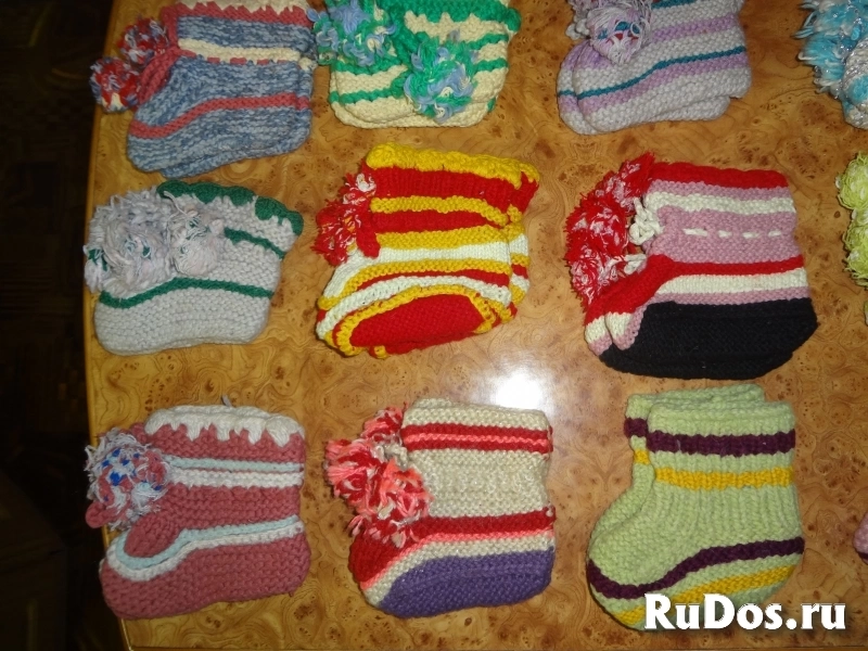 Пинетки вязаные детские изображение 6