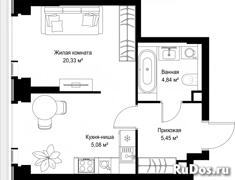 Продам 1 комнатную квартиру 35.7 м2 фотка