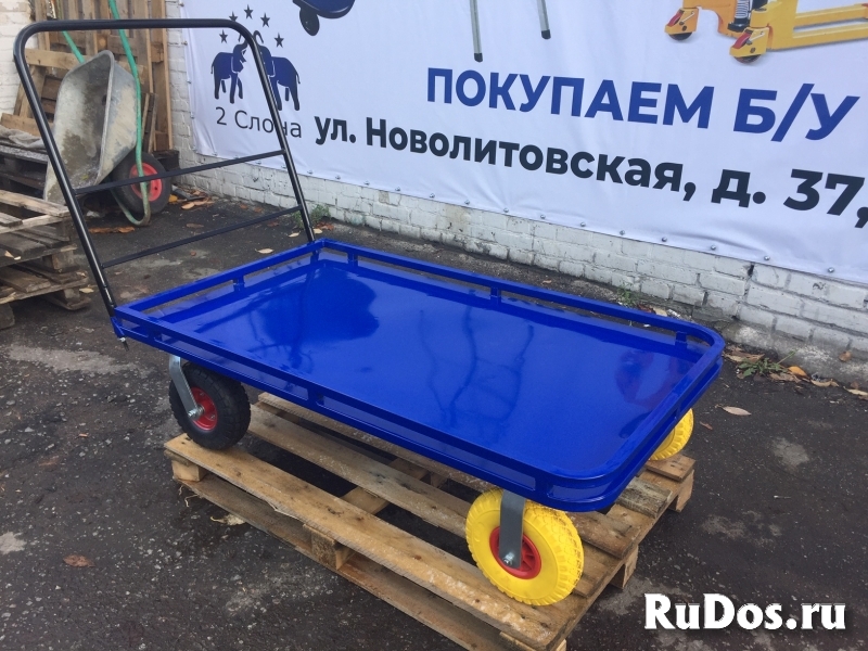 Тележка платформенная с бортиком окантовкой изображение 3