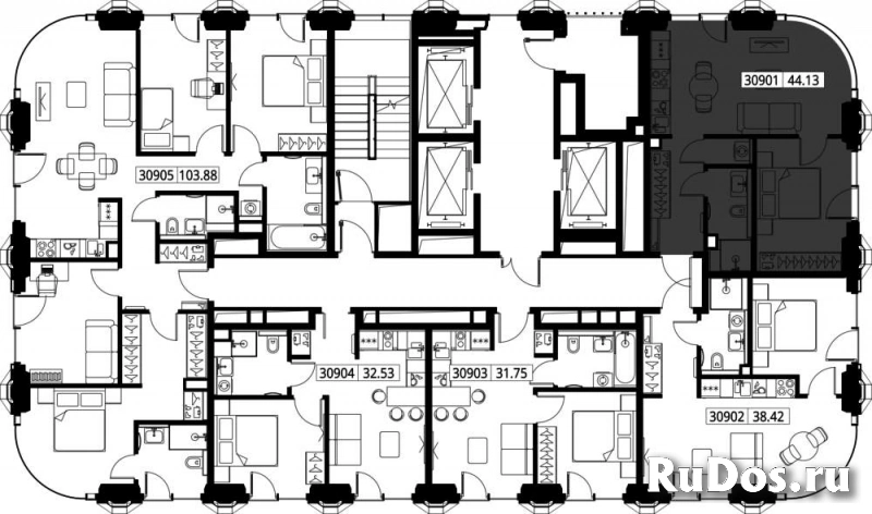 Продам 1 комнатную квартиру 44.13 м2 изображение 3