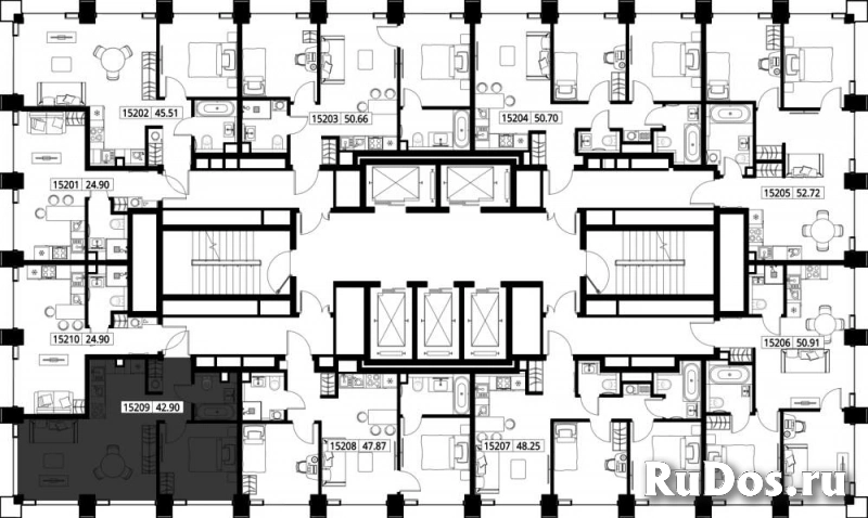 Продам 1 комнатную квартиру 42.9 м2 изображение 3
