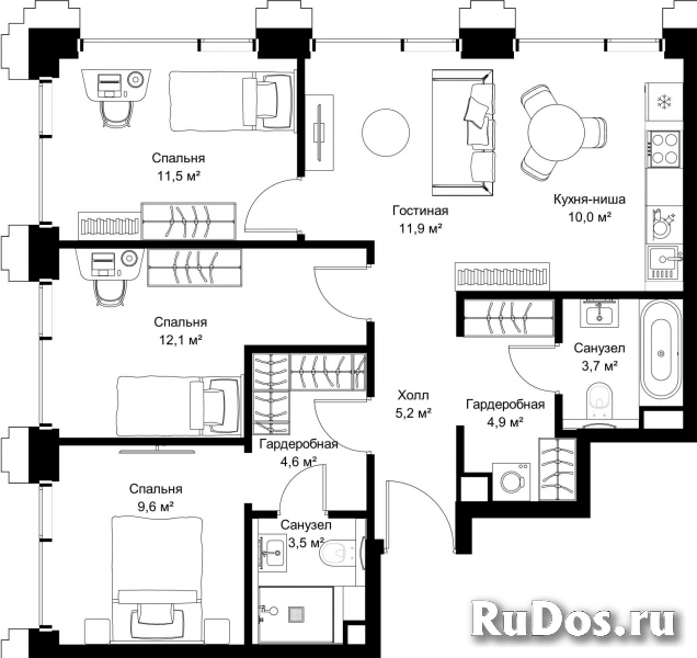 Продам 3 комнатную квартиру 77 м2 фотка