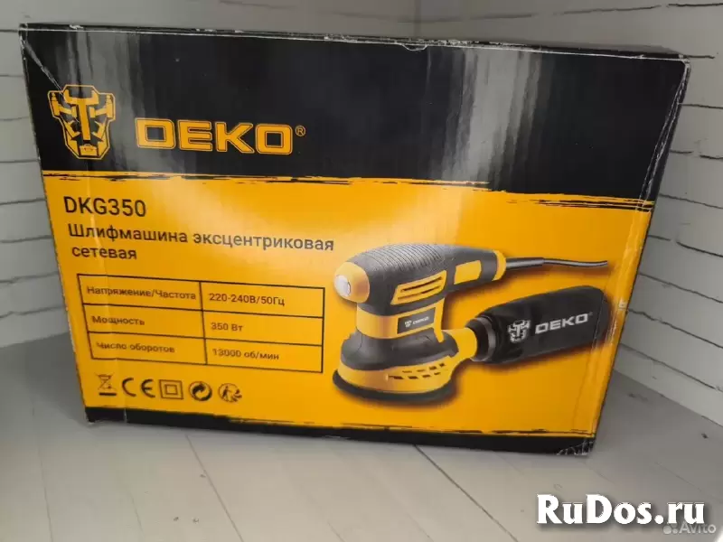 Эксцентриковая сетевая шлифмашина deko DKG350 изображение 4