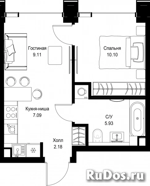 Продам 1 комнатную квартиру 34.42 м2 фотка
