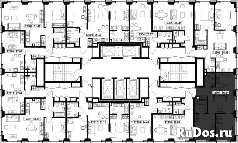 Продам 2 комнатную квартиру 56.84 м2 изображение 3