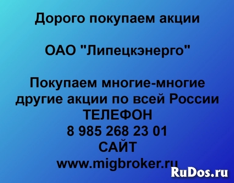 Купим акции «Липецкэнерго» фото