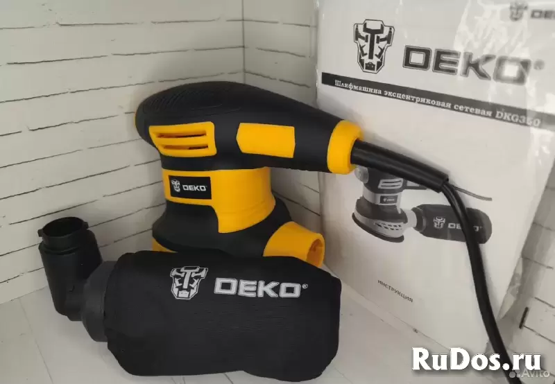 Эксцентриковая сетевая шлифмашина deko DKG350 изображение 6