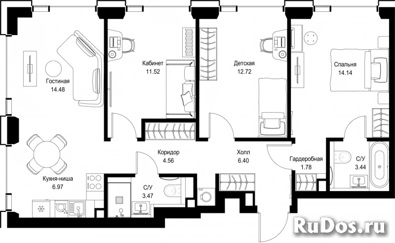 Продам 3 комнатную квартиру 79.48 м2 фотка