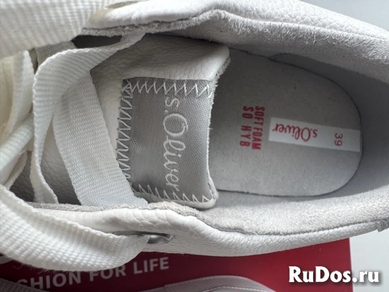 Кроссовки Oliwer белые женские 39 размер кожзам новые платформа кеды кроссы спортивные слипоны обувь на шнурках изображение 8