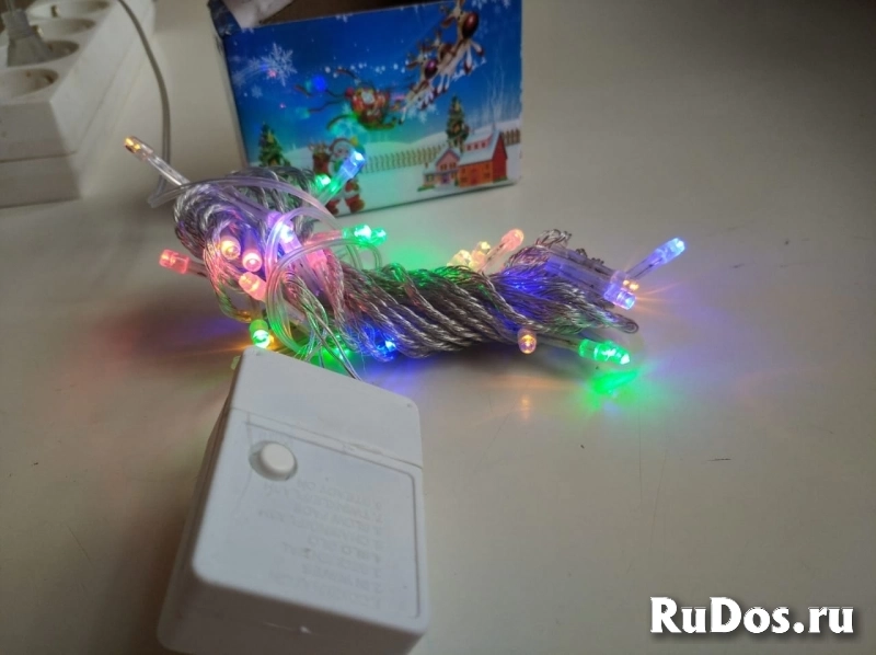 ГИРЛЯНДА цветная   5 метров   100 ламп изображение 7