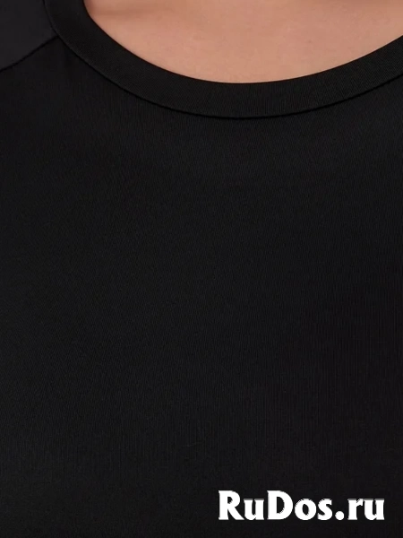 Боди с длинным рукавом вырезом утягивающее вечернее черное изображение 4