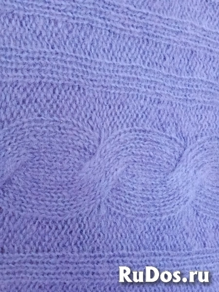 Пончо brandy melville италия 44 46 48 s m l мохер фиолетовое сире изображение 5