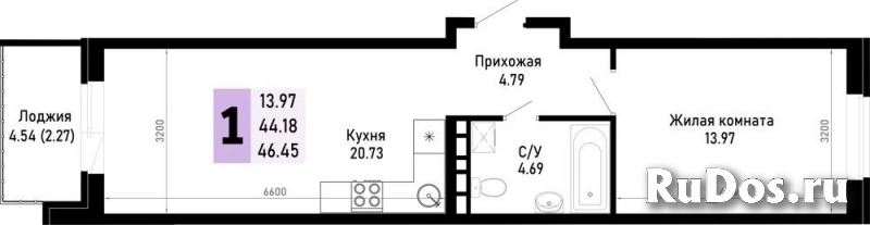 Продам 1 комнатную квартиру 46 м2 фото