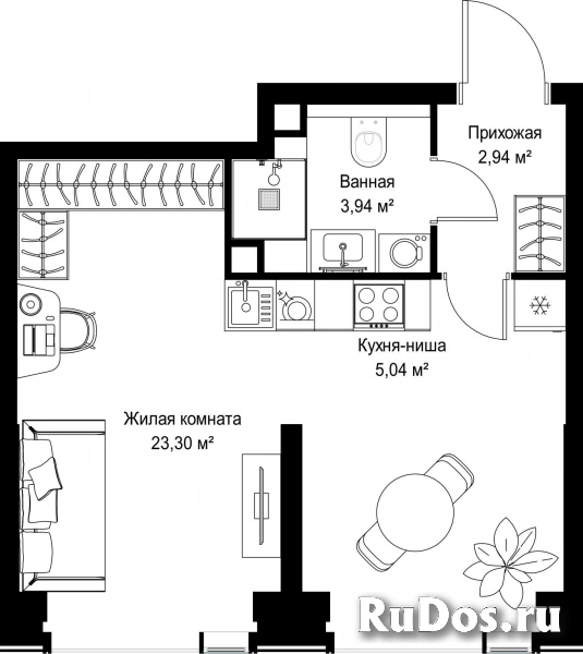 Продам 1 комнатную квартиру 35.22 м2 фотка