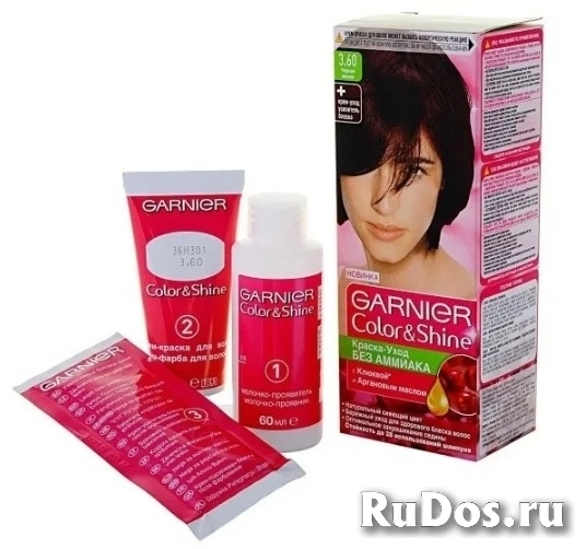 GARNIER Color Shine тон краска уход для волос 3.6 черная вишня фотка