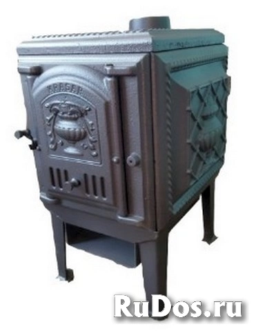 Печь-камин чугунный с варочной поверхностью фотка