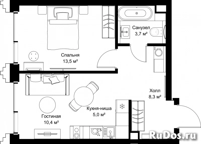 Продам 1 комнатную квартиру 40.9 м2 фотка