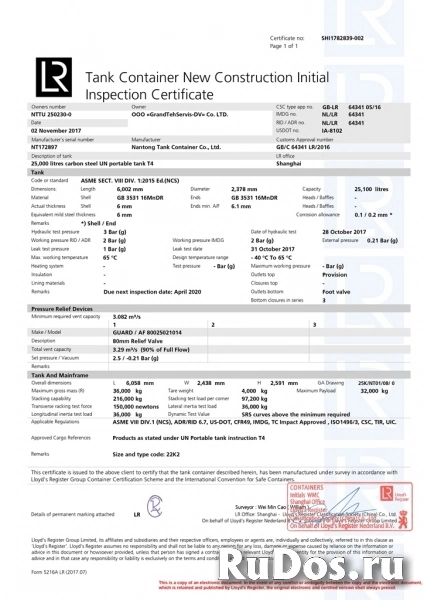 Танк-контейнер Т4 25000л изображение 8