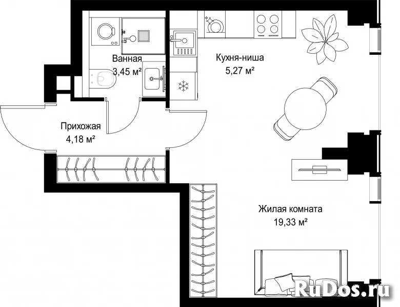 Продам 1 комнатную квартиру 32.23 м2 фотка