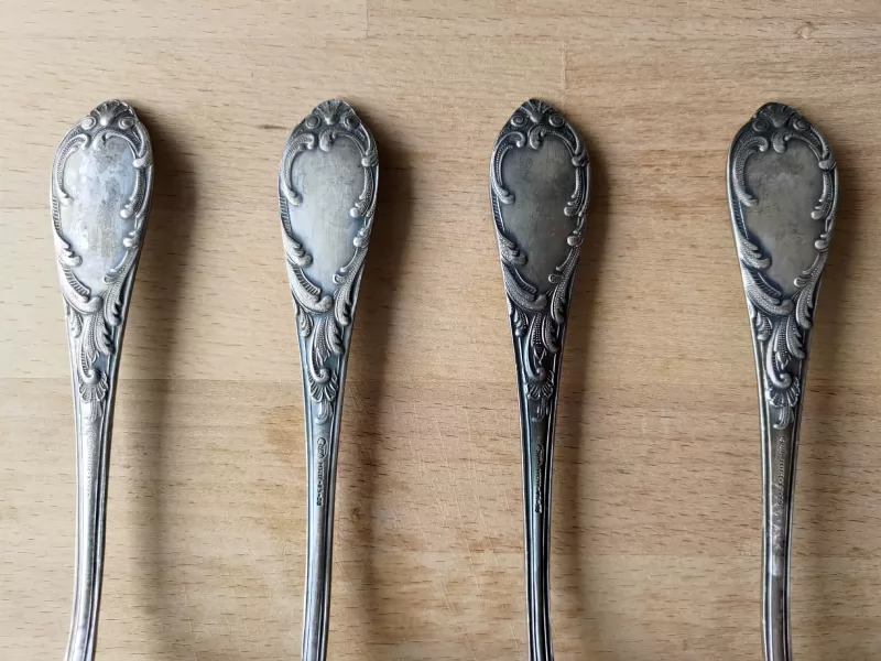 Ложки столовые СССР мельхиор МНЦ 15-20, ЗiШ, ЗиШ изображение 5