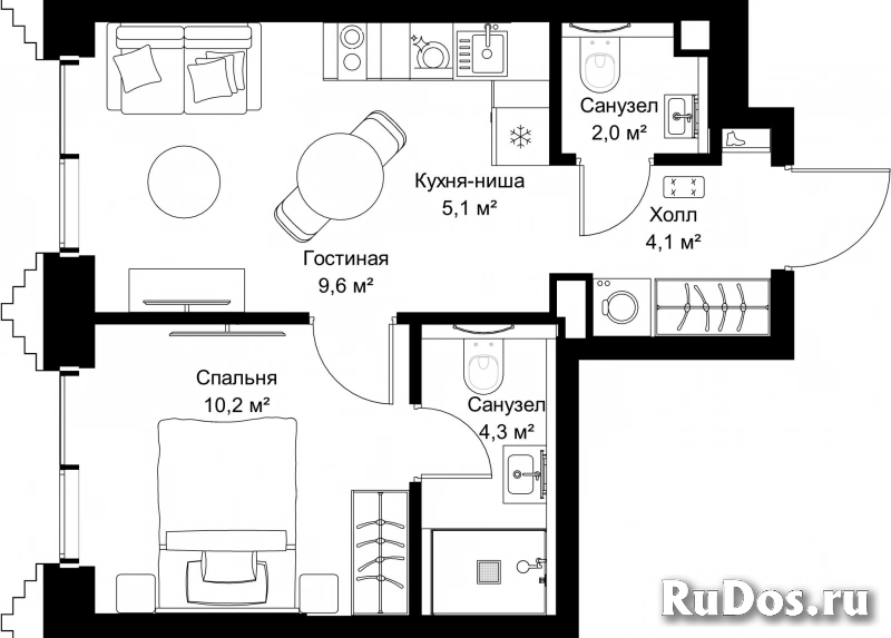 Продам 1 комнатную квартиру 35.3 м2 фотка