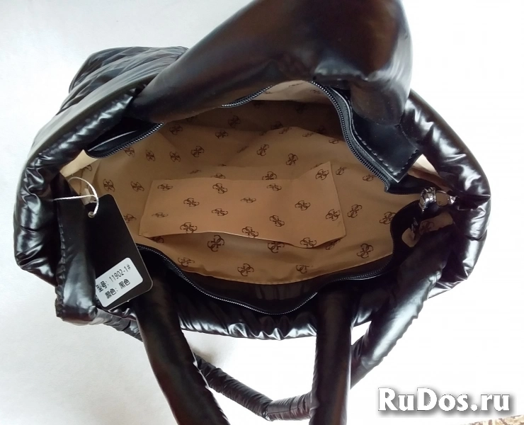 сумка хозяйственная, чёрная, из синтетической плащёвки "болонья" фотка