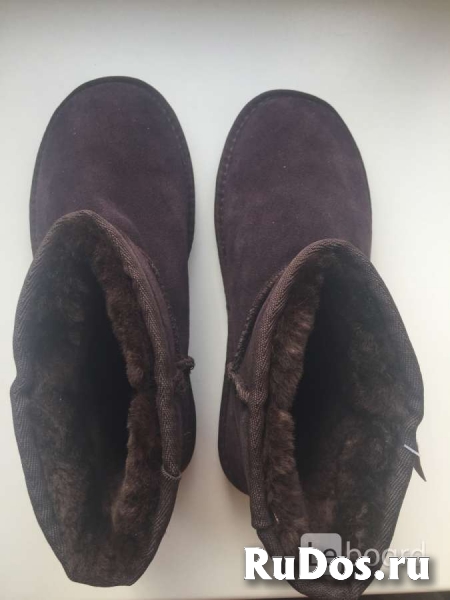Угги новые размер 39 натуральные коричневые мини овчина мех изображение 3