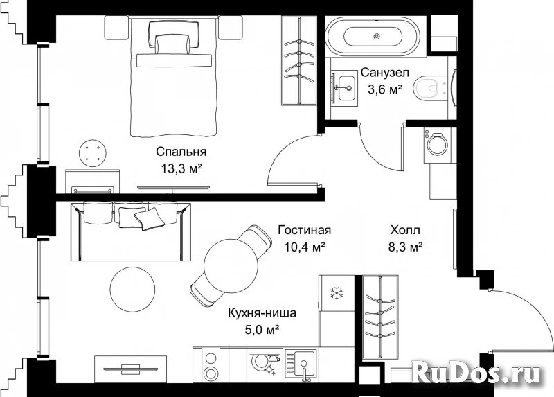 Продам 1 комнатную квартиру 40.6 м2 фотка