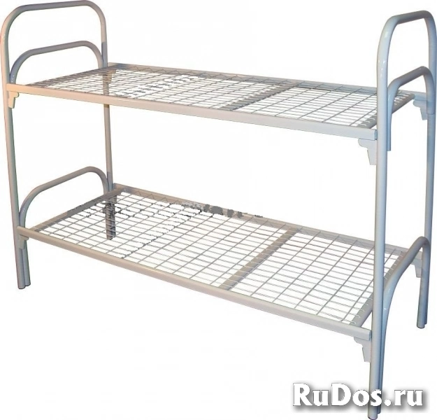 кровать металлическая двухъярусная ,крепкая ,усиленная фото