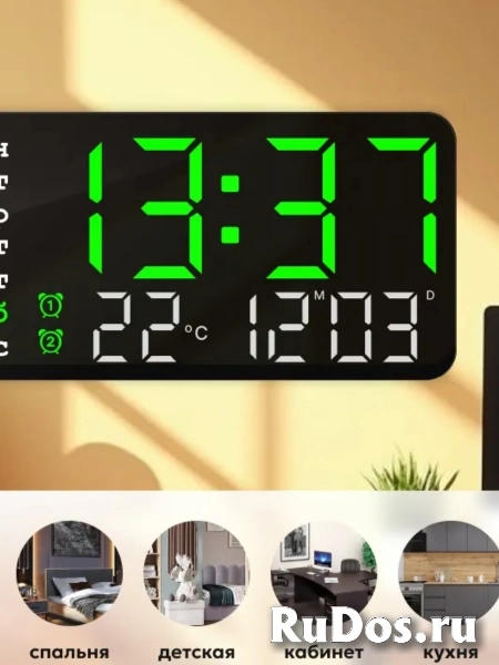 Часы настенные электронные декор для дома Clock Decor изображение 5