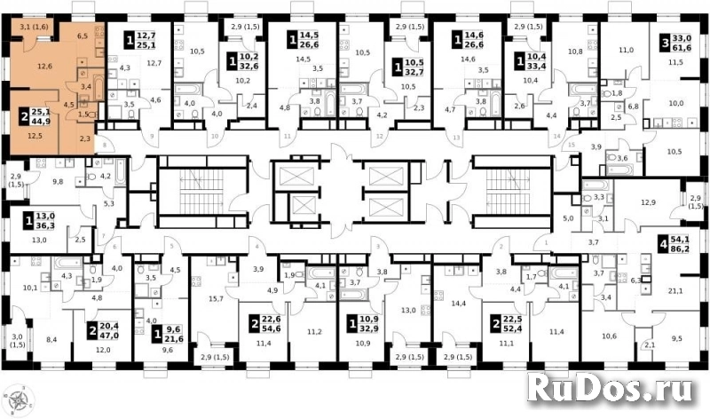 Продам 2 комнатную квартиру 44.9 м2 изображение 4