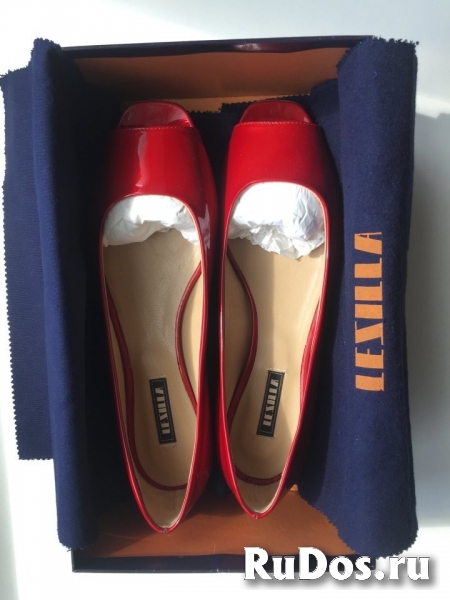 Балетки новые lesilla италия 39 размер красные лак кожа лаковая к изображение 7