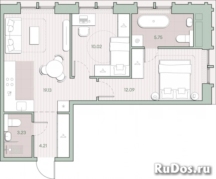 Продам 2 комнатную квартиру 54 м2 фотка