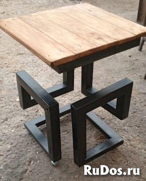 Столы дачные обеденные "Loft Style" на роликах изображение 5