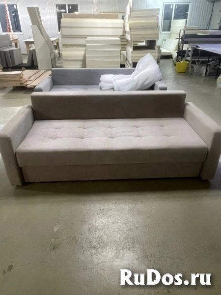 Диван прямой еврокнижка серый изображение 5